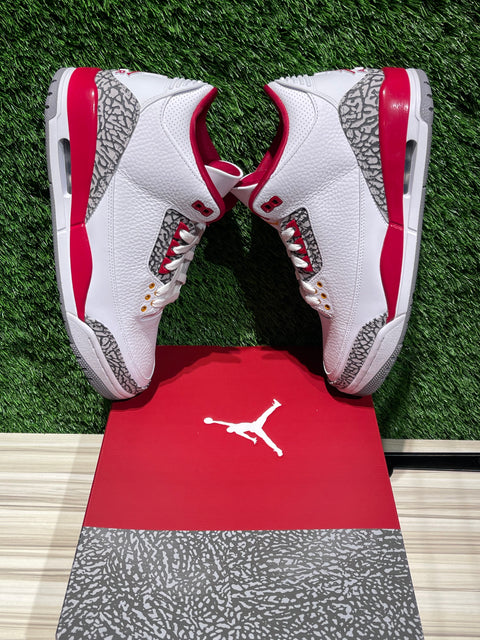 Jordan 3 Retro Cardinal Red Sz 10.5
