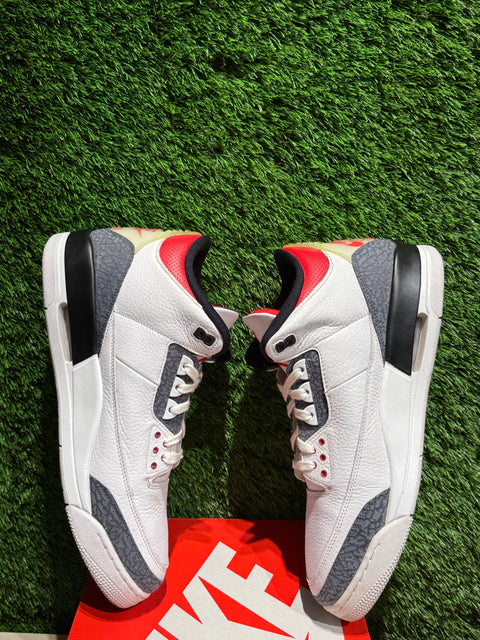 Jordan 3 Retro SE Fire Red Denim (2020) Sz 14