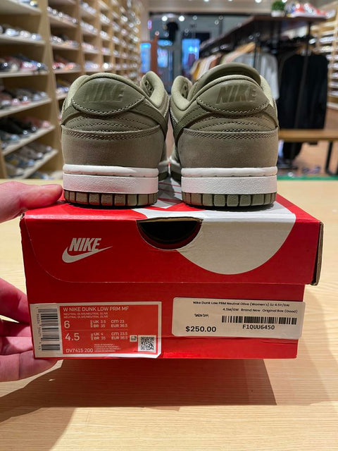 Nike Dunk Low PRM Neutral Olive (Women's) Sz 4.5Y/6W