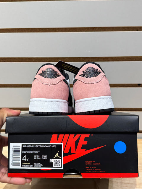 Jordan 1 Low OG Bleached Coral (GS) Sz 4Y