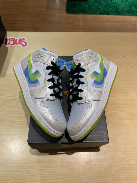 Jordan 1 Mid SE Warped Swoosh (GS)