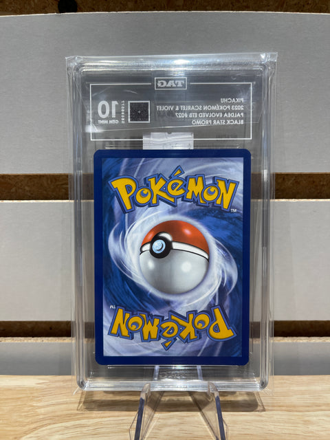 Pikachu 2023 Pokémon Scarlet & Violet Paldea Evolved ETC #027 Black Star Promo TAG GMNT 10