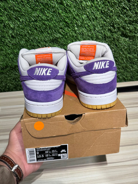 Nike SB Dunk Low Pro ISO Orange Label Court Purple Sz 9