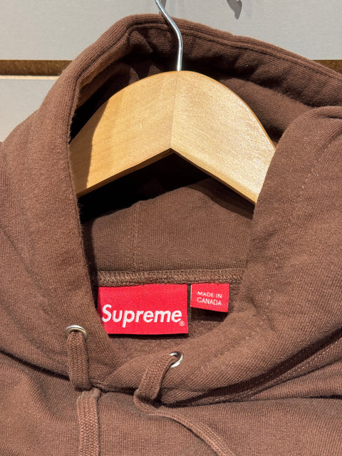 Supreme Bling Box Logo Hooded Sweatshirt Dark Brown Sz XL