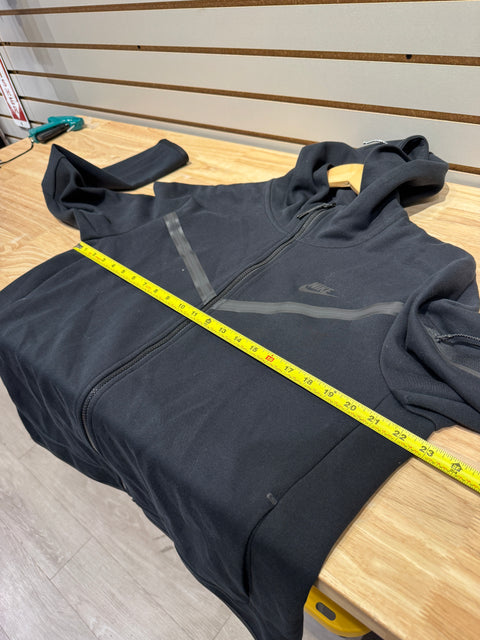 Nike Tech Fleece Black Hoodie Sweatshirt Sz L