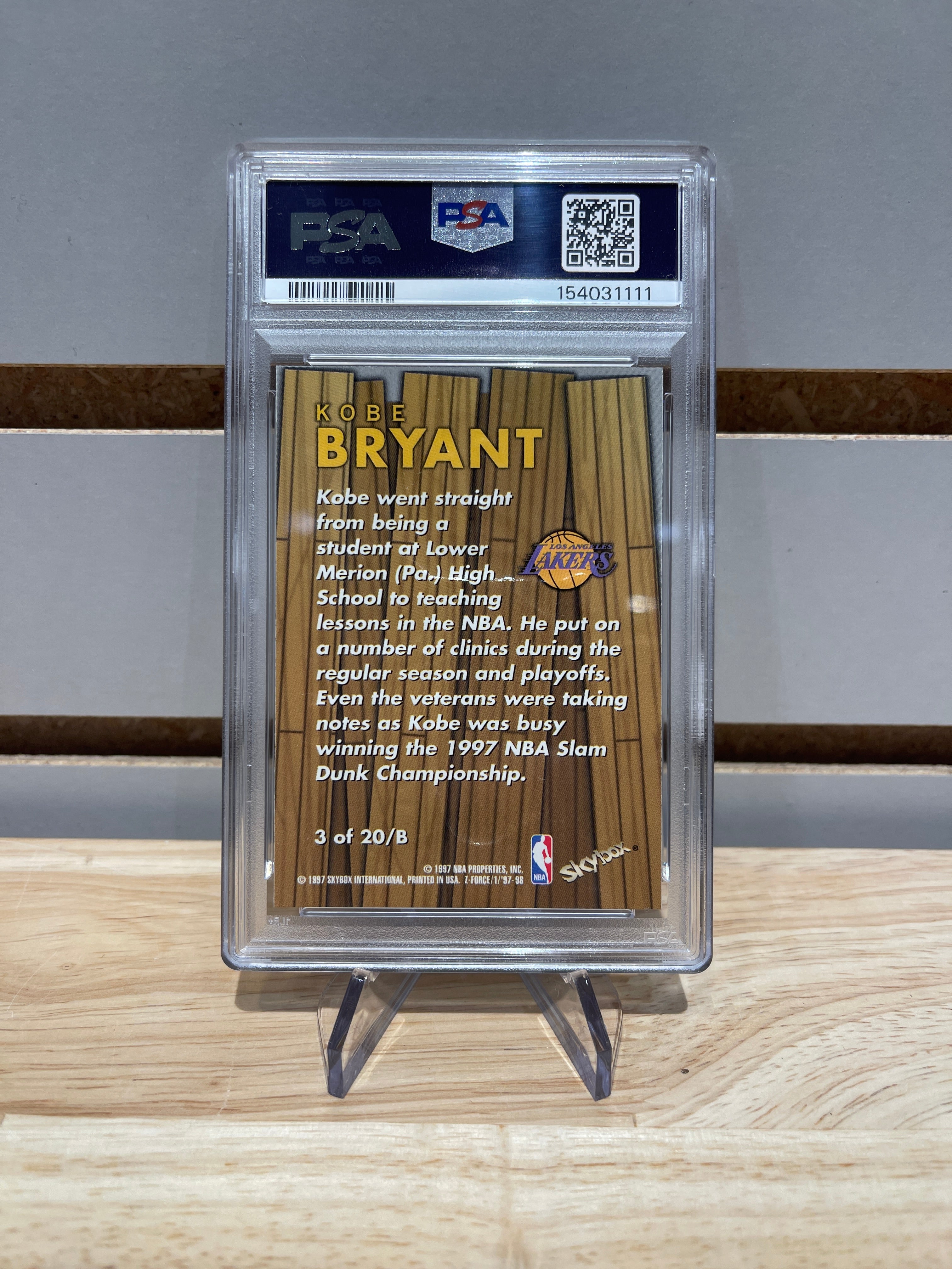1997 Kobe Bryant Skybox Z-Force Boss #3 PSA 8.5 – Sneak City