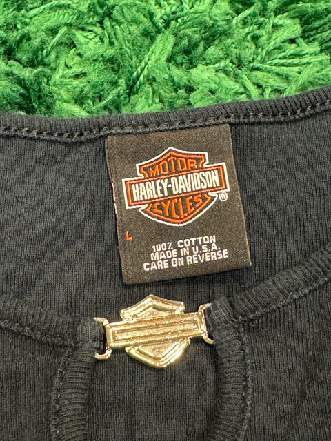 Harley Davidson Women's Seattle Black L/S Sz L