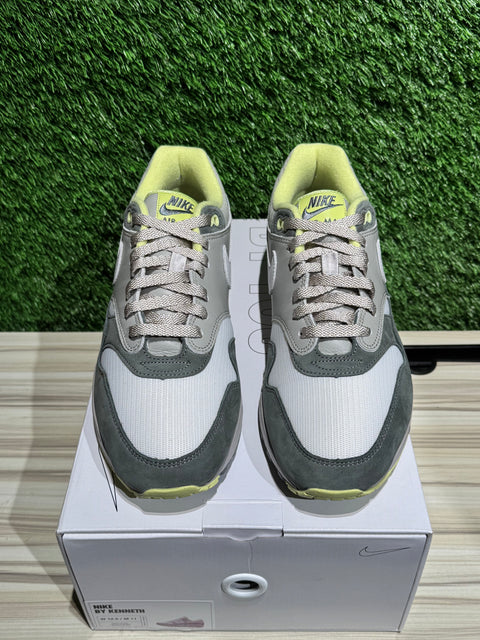 Dark Grey Suede Lime Green Nike Air Max 1 By You Sz 11M/12.5W