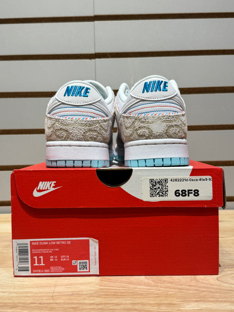 Nike Dunk Low SE Barber Shop Grey Sz 11