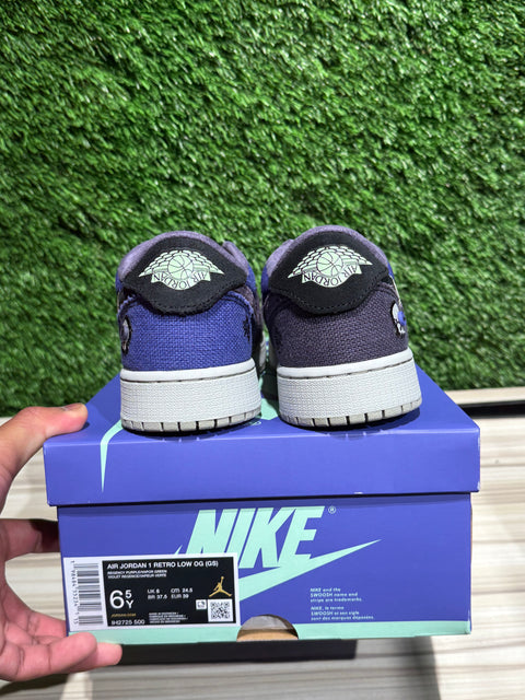 Jordan 1 Retro Low OG Zion Williamson Voodoo Alternate (GS) Sz 6.5Y