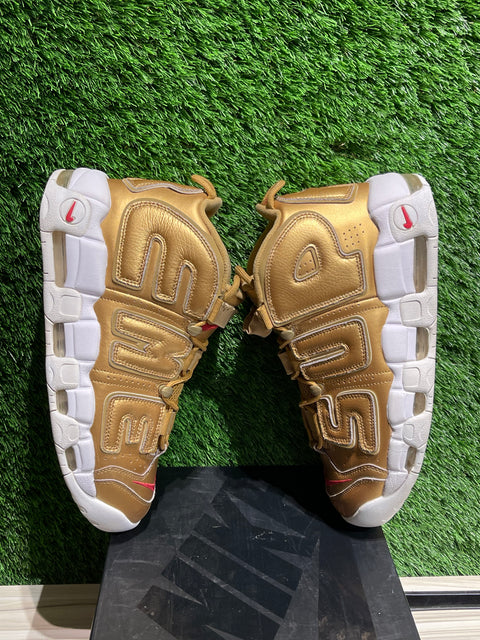 Nike Air More Uptempo Supreme Suptempo Gold Sz 11M