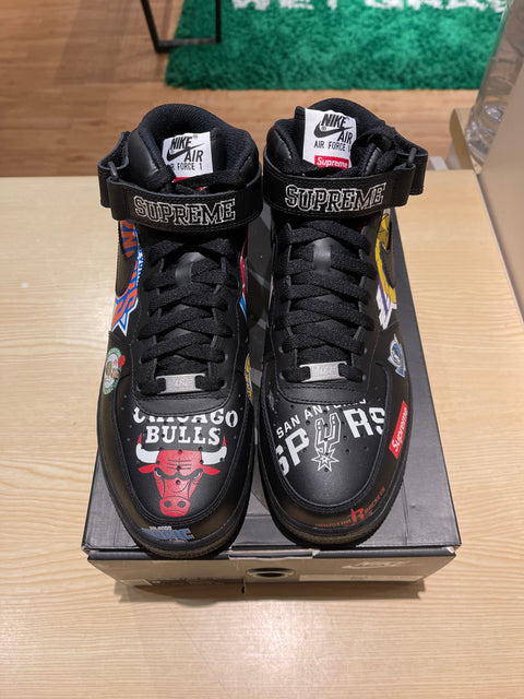 Nike Air Force 1 Mid Supreme NBA Black