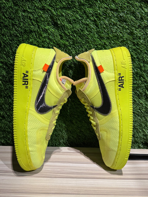 Nike Air Force 1 Low Off-White Volt Sz 9.5M