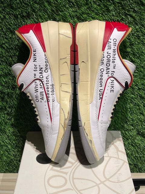 Jordan 2 Retro Low SP Off-White White Red Sz 11
