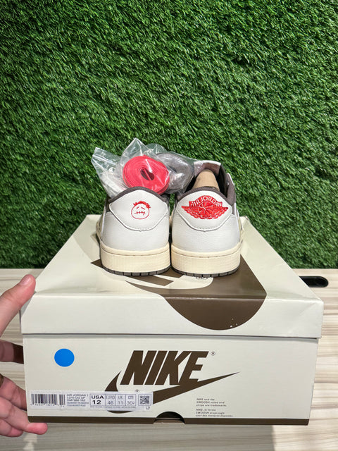 Jordan 1 Retro Low OG SP Travis Scott Reverse Mocha Sz 12