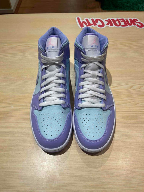 Jordan 1 Mid Purple Aqua Sz 11.5