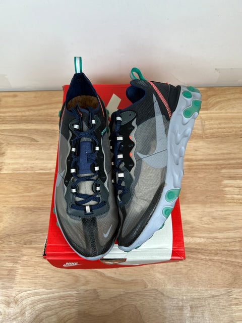 Nike React Element 87 Black Neptune Green