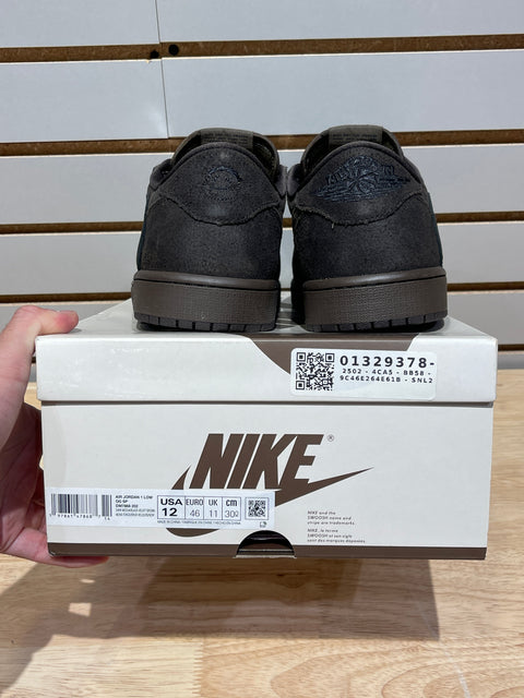 Jordan 1 Retro Low OG SP Travis Scott Velvet Brown Sz 12