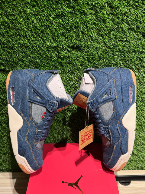 Jordan 4 Retro Levi's Denim (Tag with Levi's Logo) Sz 10