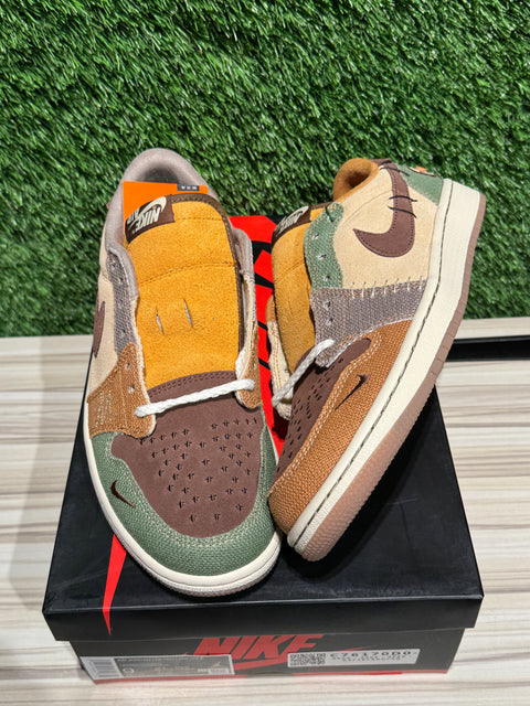 Jordan 1 Retro Low OG Zion Williamson Voodoo Sz 9