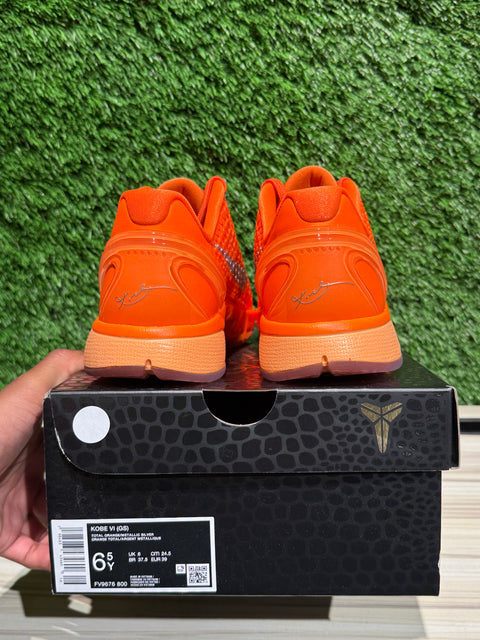 Nike Kobe 6 Total Orange (GS) Sz 6.5Y