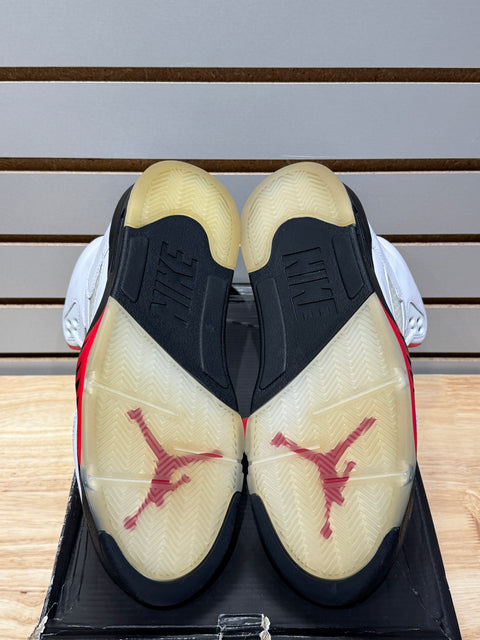 Jordan 5 Retro Fire Red Silver Tongue (2020) Sz 9.5
