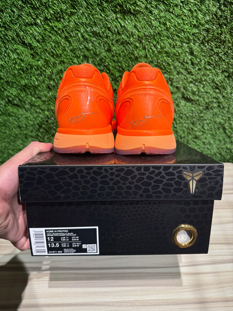 Nike Kobe 6 Protro Total Orange Sz 12