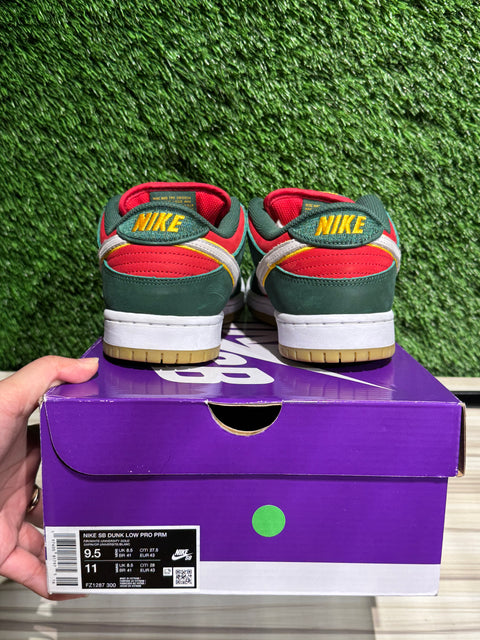 Nike SB Dunk Low Pro PRM Seattle Supersonics Sz 9.5M