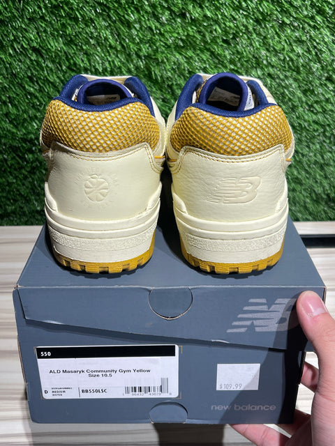 New Balance 550 Aime Leon Dore Masaryk Community Gym Yellow Sz 10.5