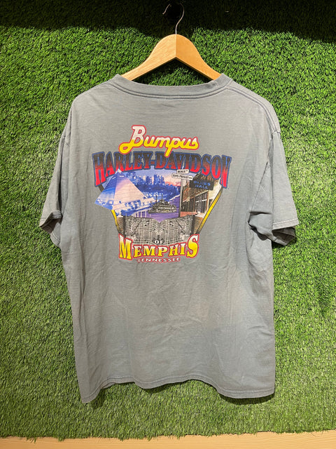 2000 Vintage Memphis Tennessee American Flag 1903 Harley Davidson Tee Sz XL