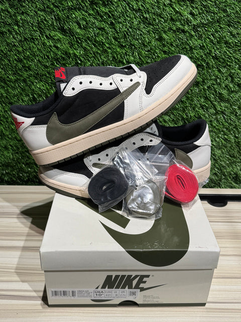 Jordan 1 Retro Low OG SP Travis Scott Olive (Women's) Sz 9M