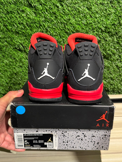 Jordan 4 Retro Red Thunder (GS) Sz 5Y
