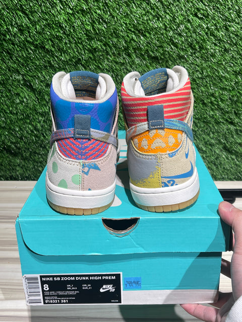 Nike SB Dunk High Thomas Campbell What the Dunk Sz 8M