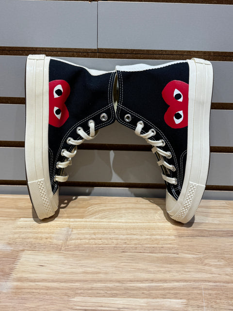 Converse Chuck Taylor All Star 70 Hi Comme des Garcons PLAY Black Sz 5W/3Y