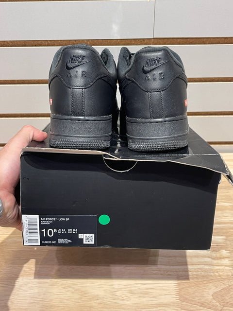 Nike Air Force 1 Low Supreme Black Sz 10.5