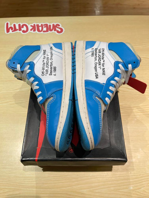 Jordan 1 Retro High Off-White University Blue Sz 10.5