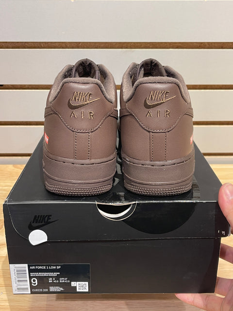 Nike Air Force 1 Low Supreme Baroque Brown Sz 9