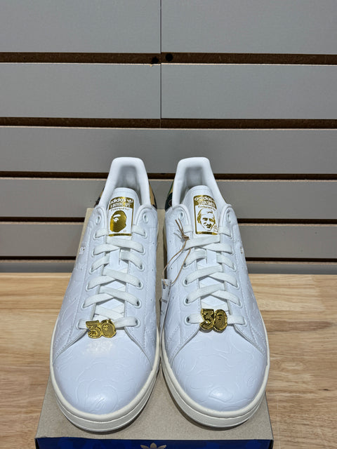 adidas Stan Smith Bape 30th Anniversary White Sz 10
