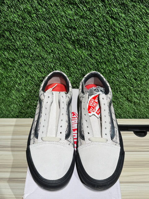 Vans Old Skool Supreme Grid White Sz 8M