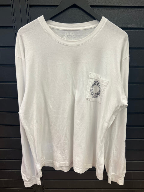 Vintage White Long Sleeve Chrome Hearts