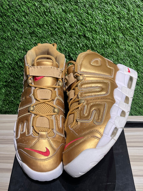 Nike Air More Uptempo Supreme Suptempo Gold Sz 11M