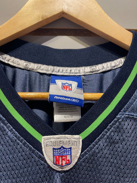 Seattle Seahawks Shaun Alexander Reebok Jersey On Field Mesh Blue Sz M