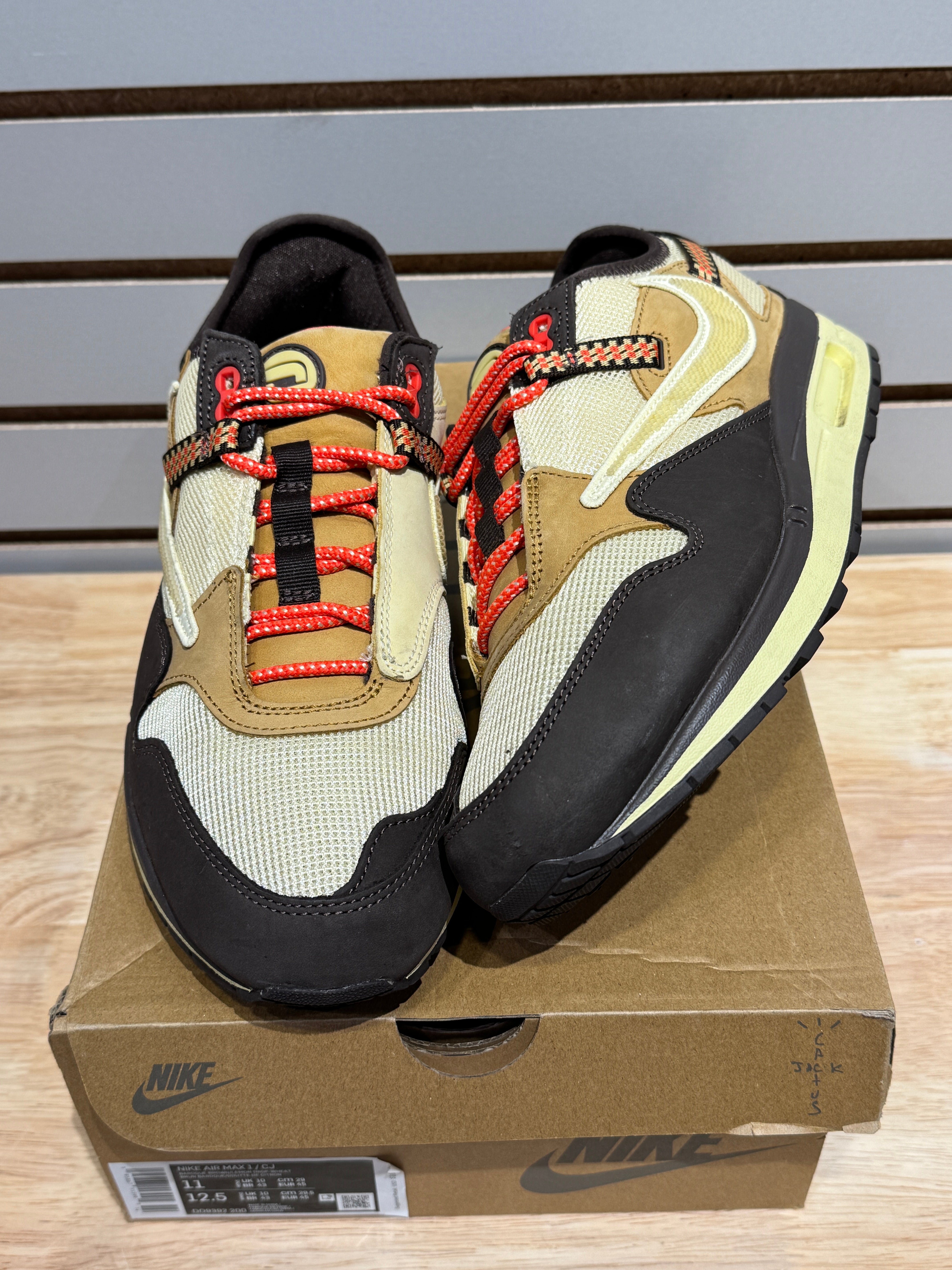 Nike Air Max 1 Travis Scott Cactus Jack Baroque Brown Sz 11