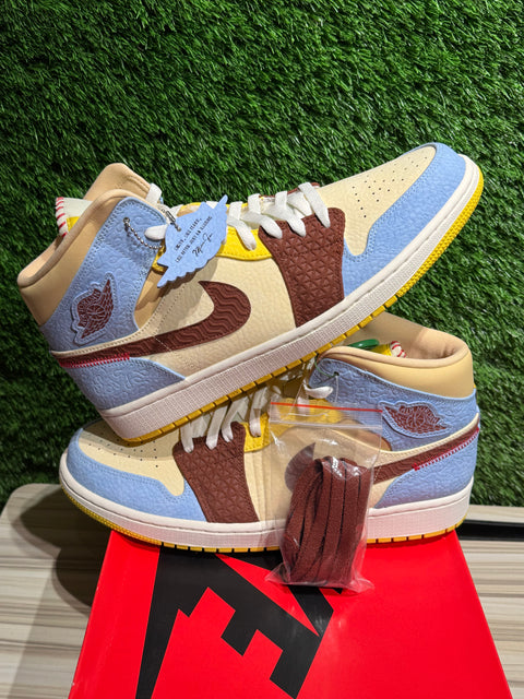 Jordan 1 Mid SE Fearless Maison Chateau Rouge Sz 12M