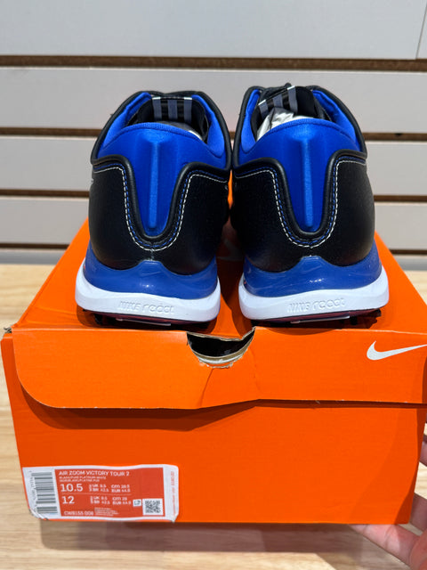 Nike Golf Air Zoom Victory Tour 2 Black Blue Platinum Sz 10.5