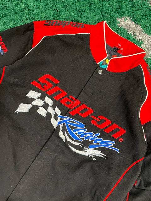 Vintage Snap-on Racing Jacket Red/Black Embroidered Bomber Varsity