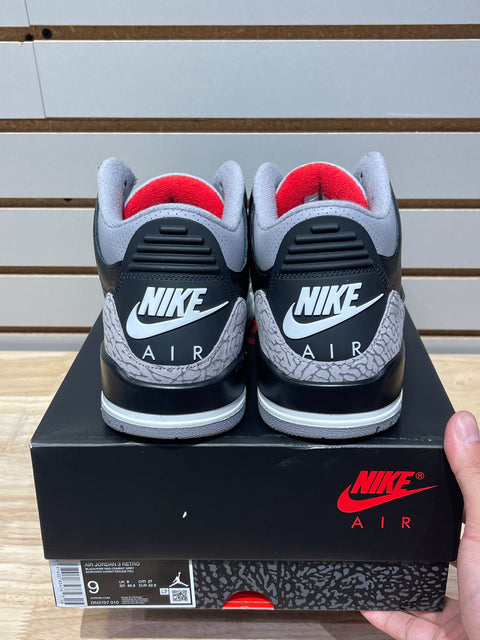 Jordan 3 Retro OG Black Cement (2024) Sz 9