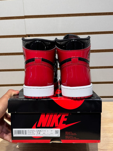 Jordan 1 Retro High OG Patent Bred Sz 12