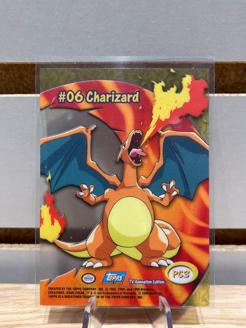 Pokémon Charizard CLEAR Card 2000 Topps TV Animation #06 PC3