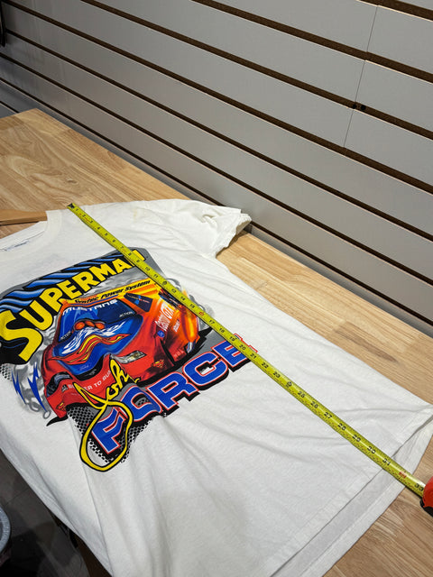Vintage NASCAR Racing USA John Force Superman Tee Sz L